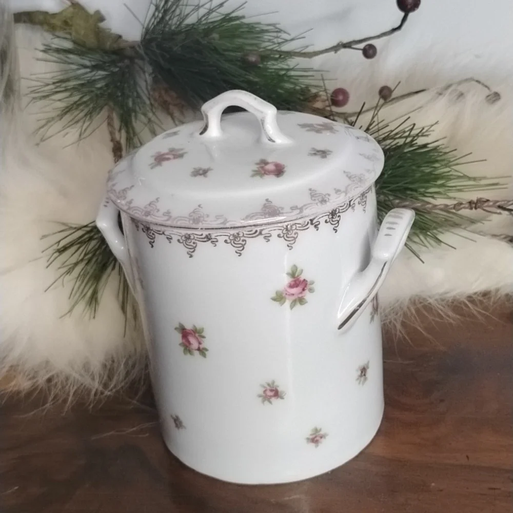 Victoria Floral Porcelain Canister with Lid